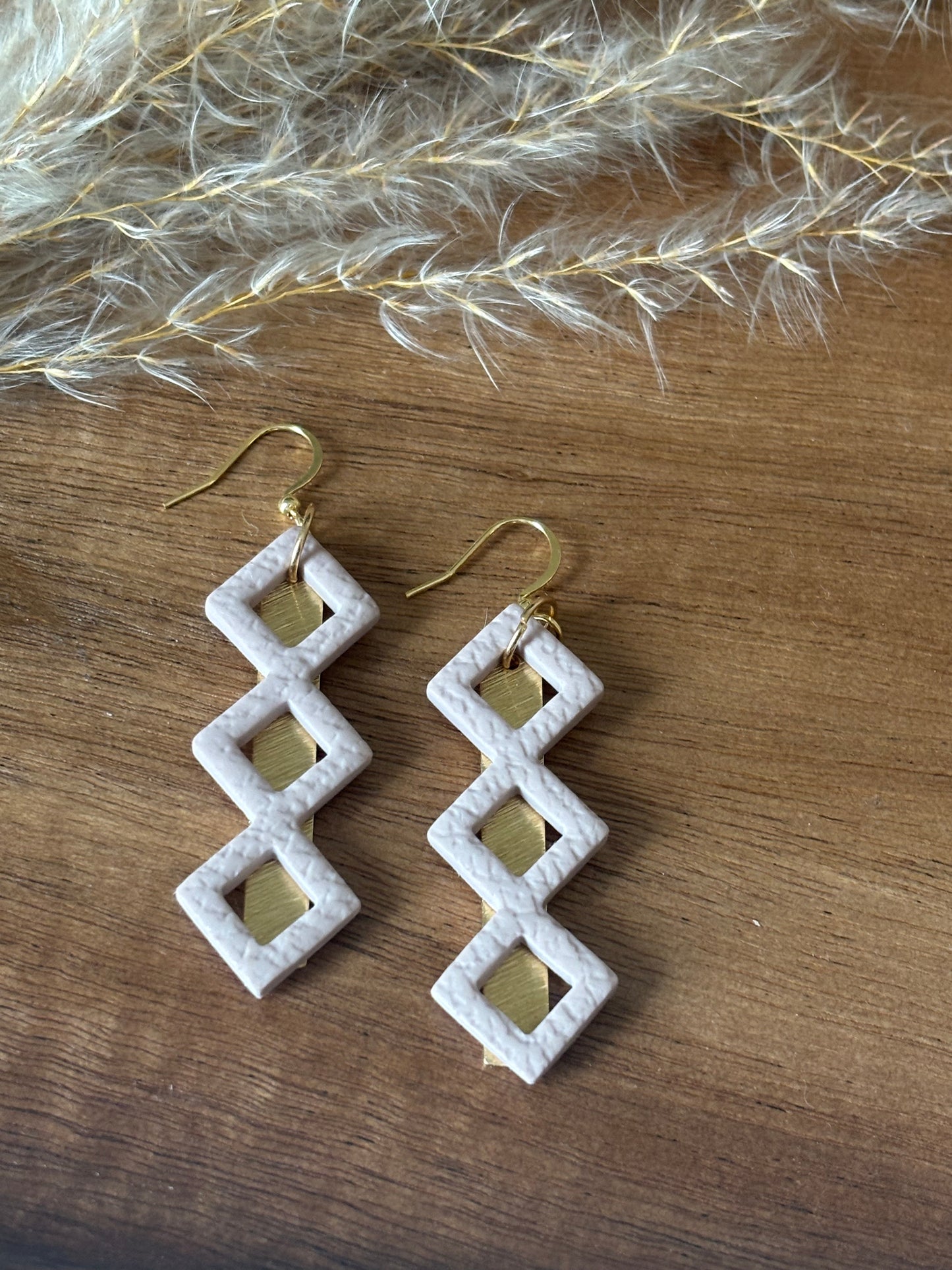 Squares dark beige/gold