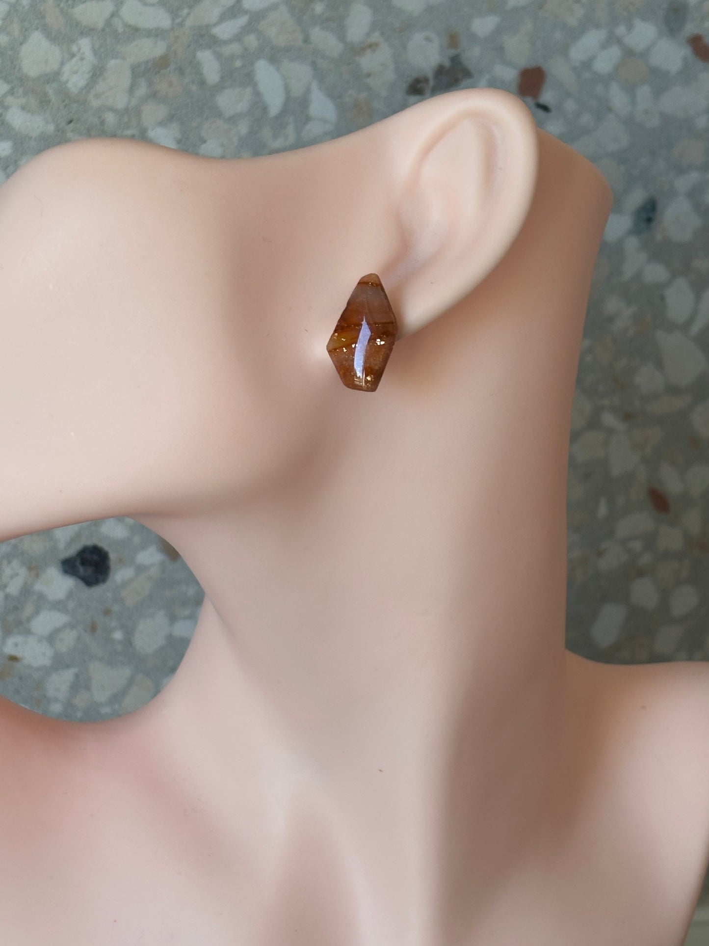 Charly mini stud shades of Brown