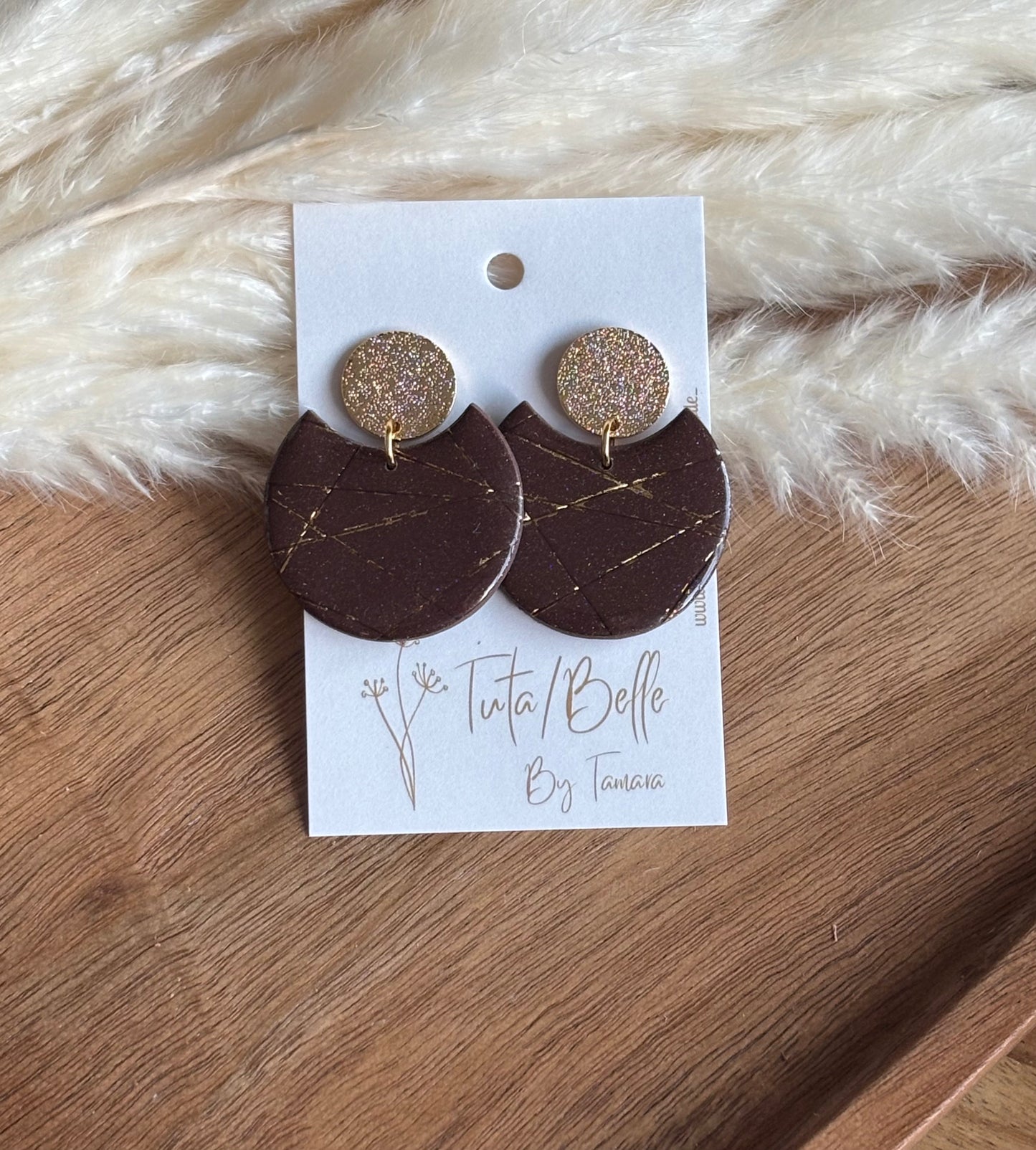 Ella shiny Brown/gold