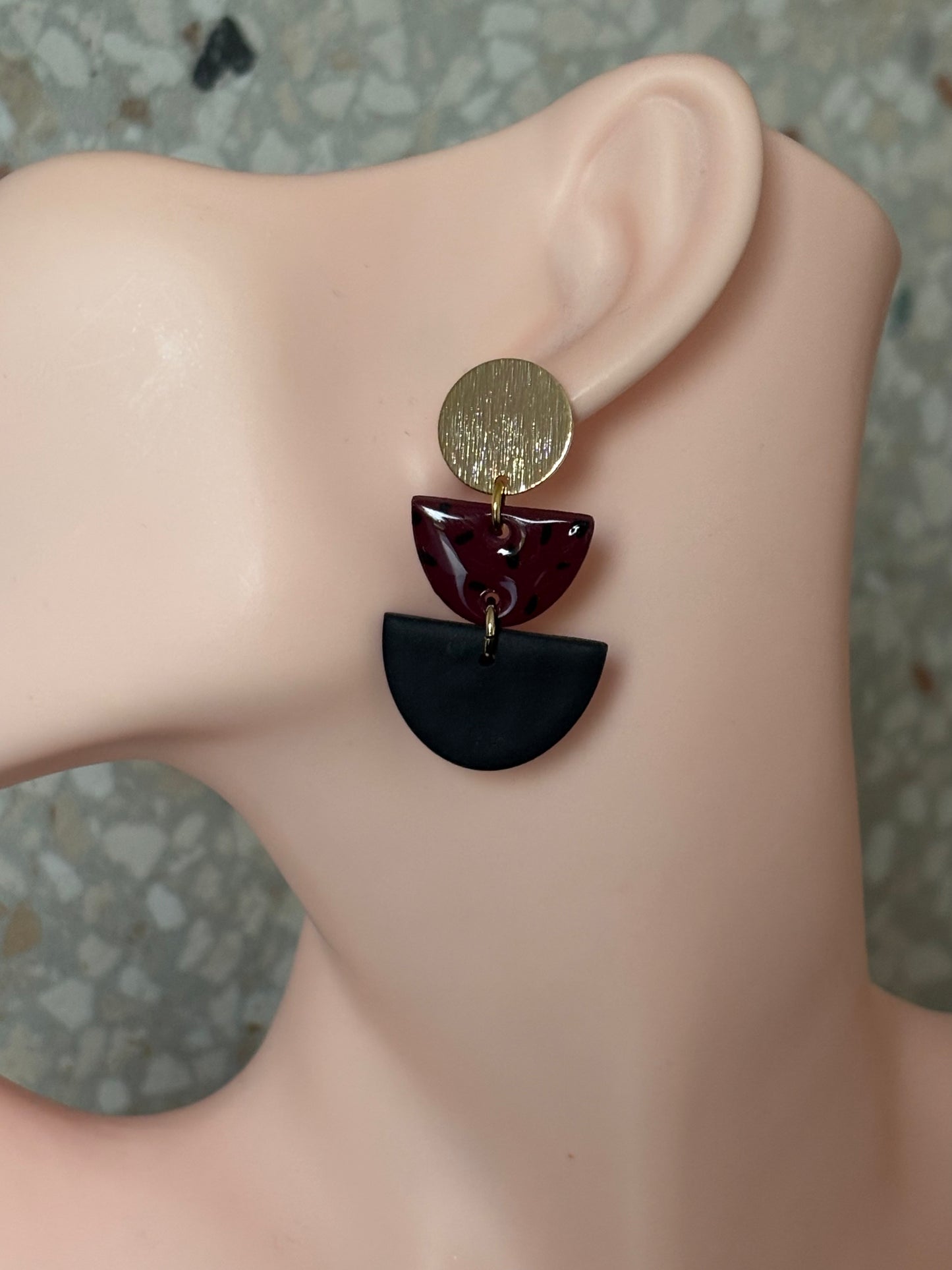 Amira black/burgundy #1