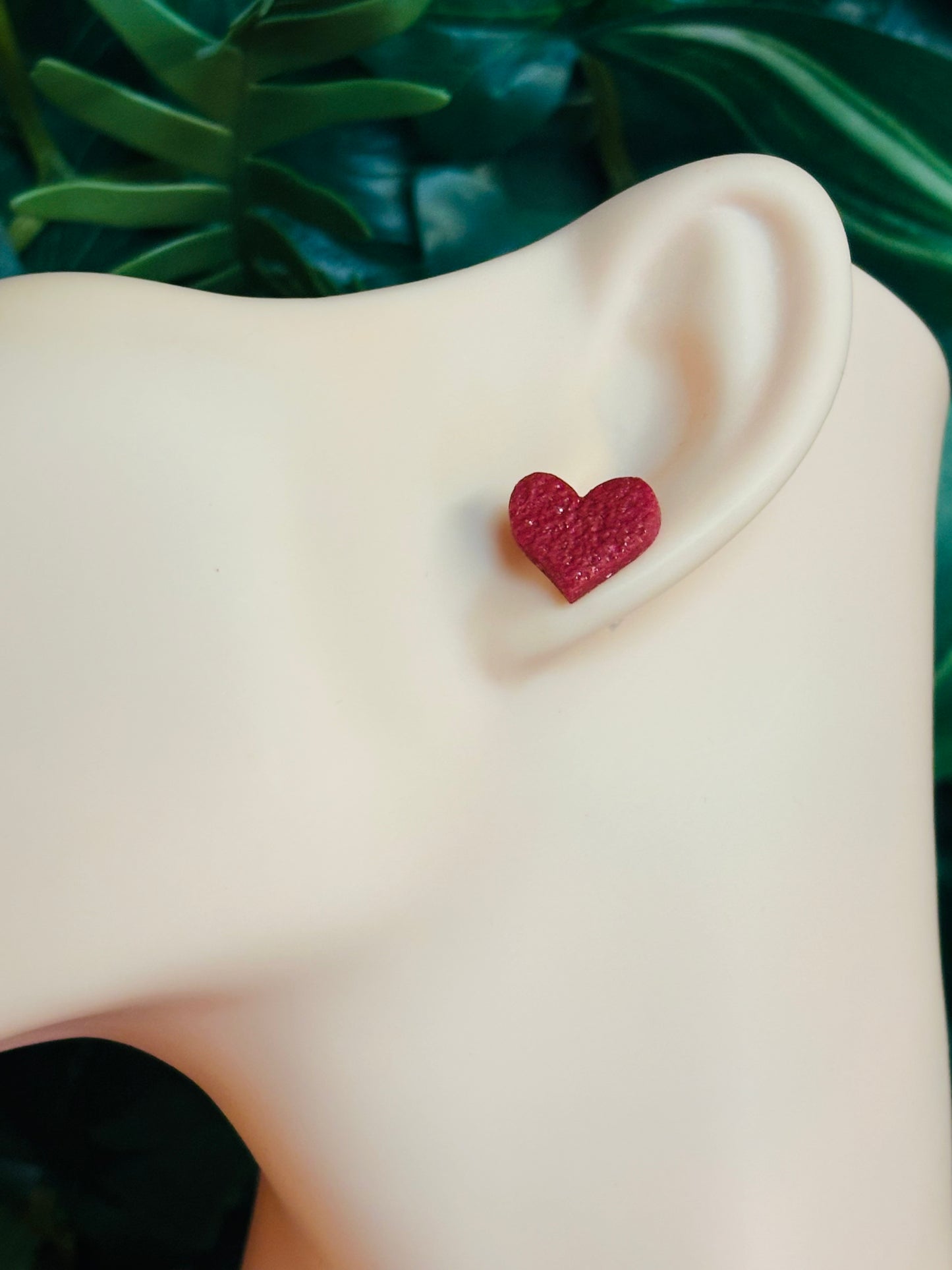 Little heart #2 red glitter