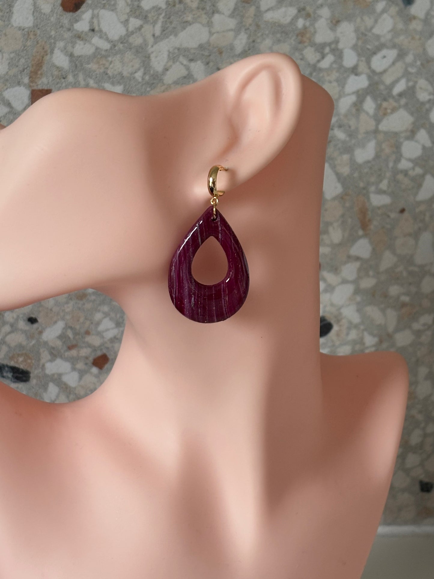 Alice shiny burgundy