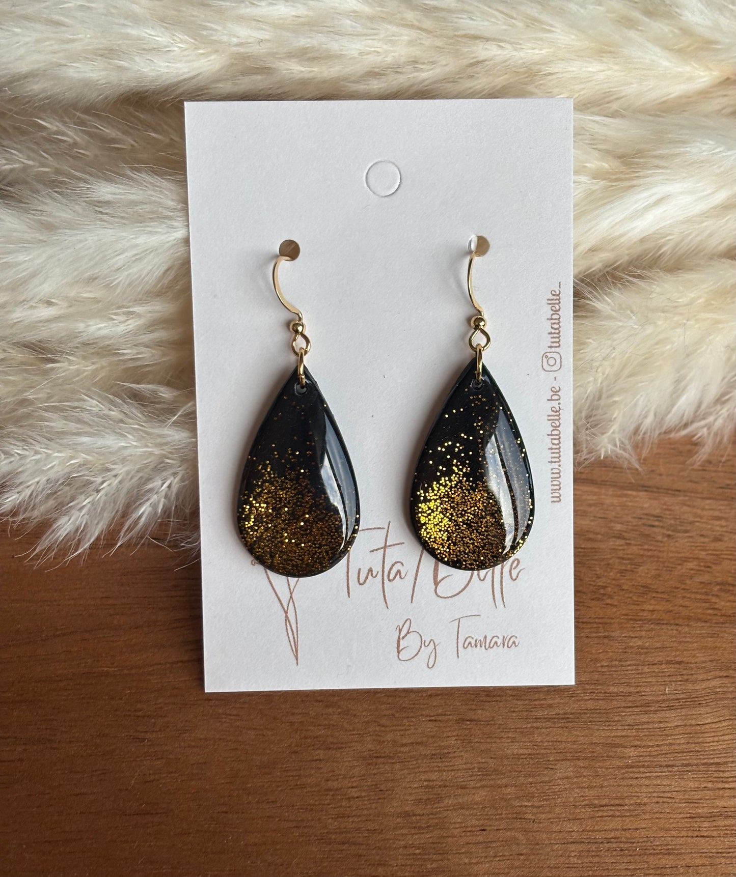 Kim shiny black/gold