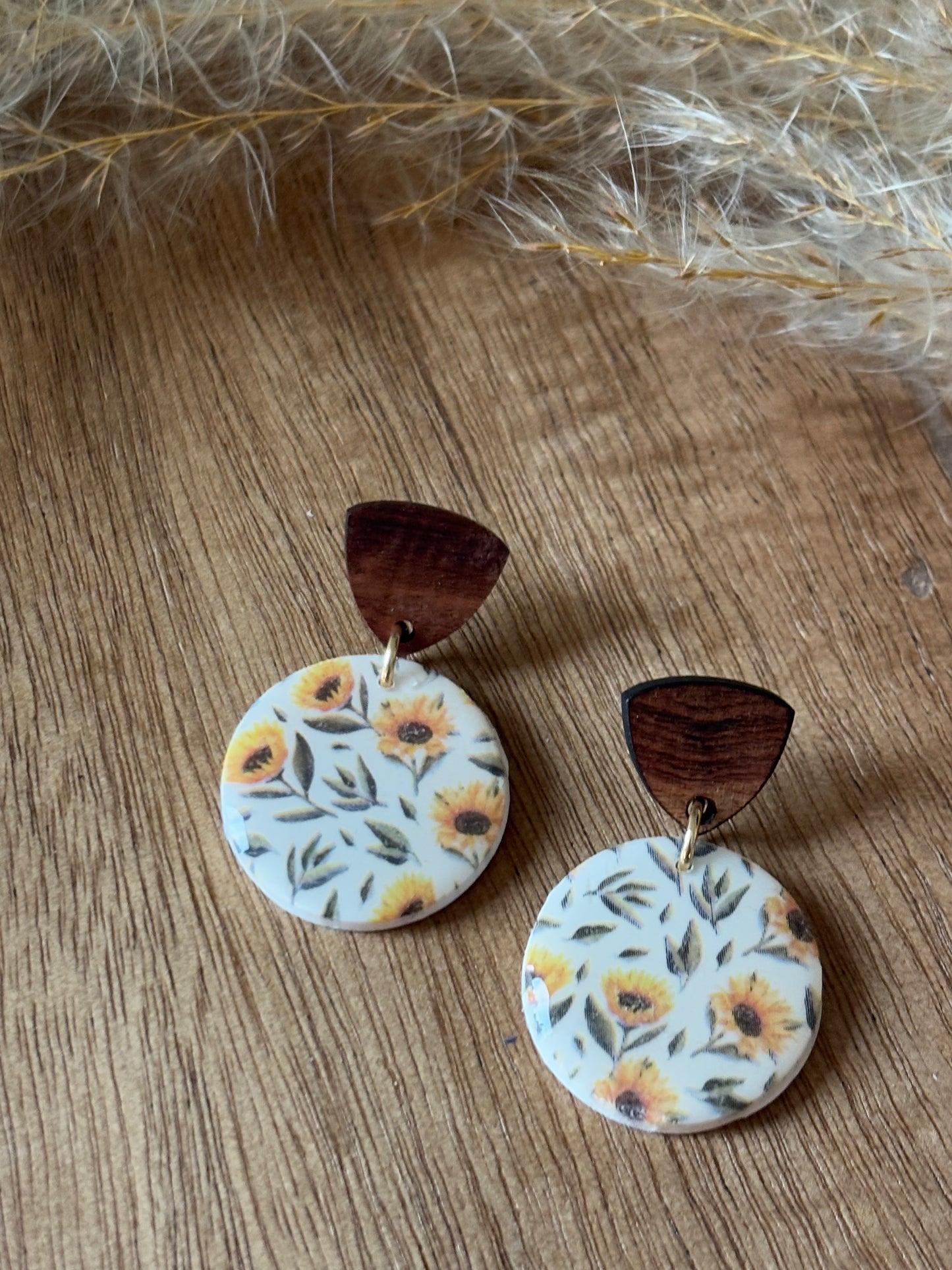 Sunflowers wood
