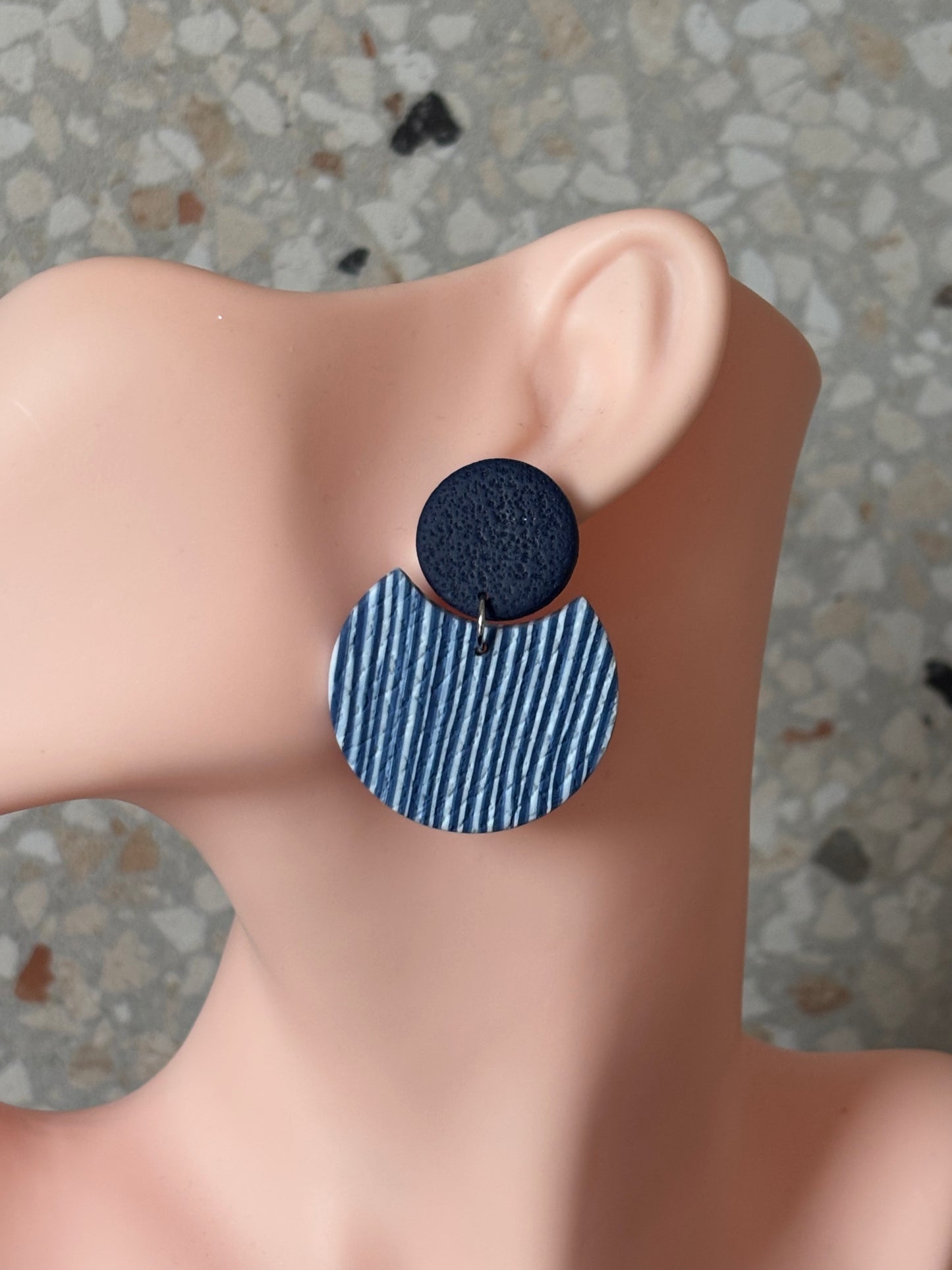 Alicia navy/white stripes