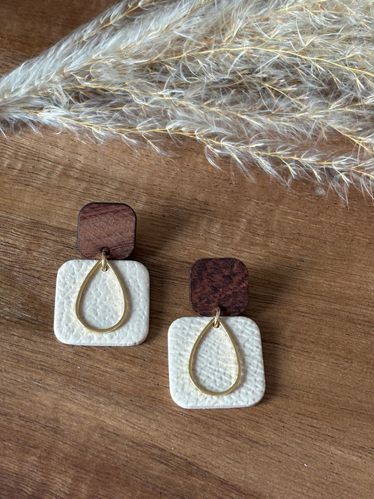 Aida beige/wood/gold