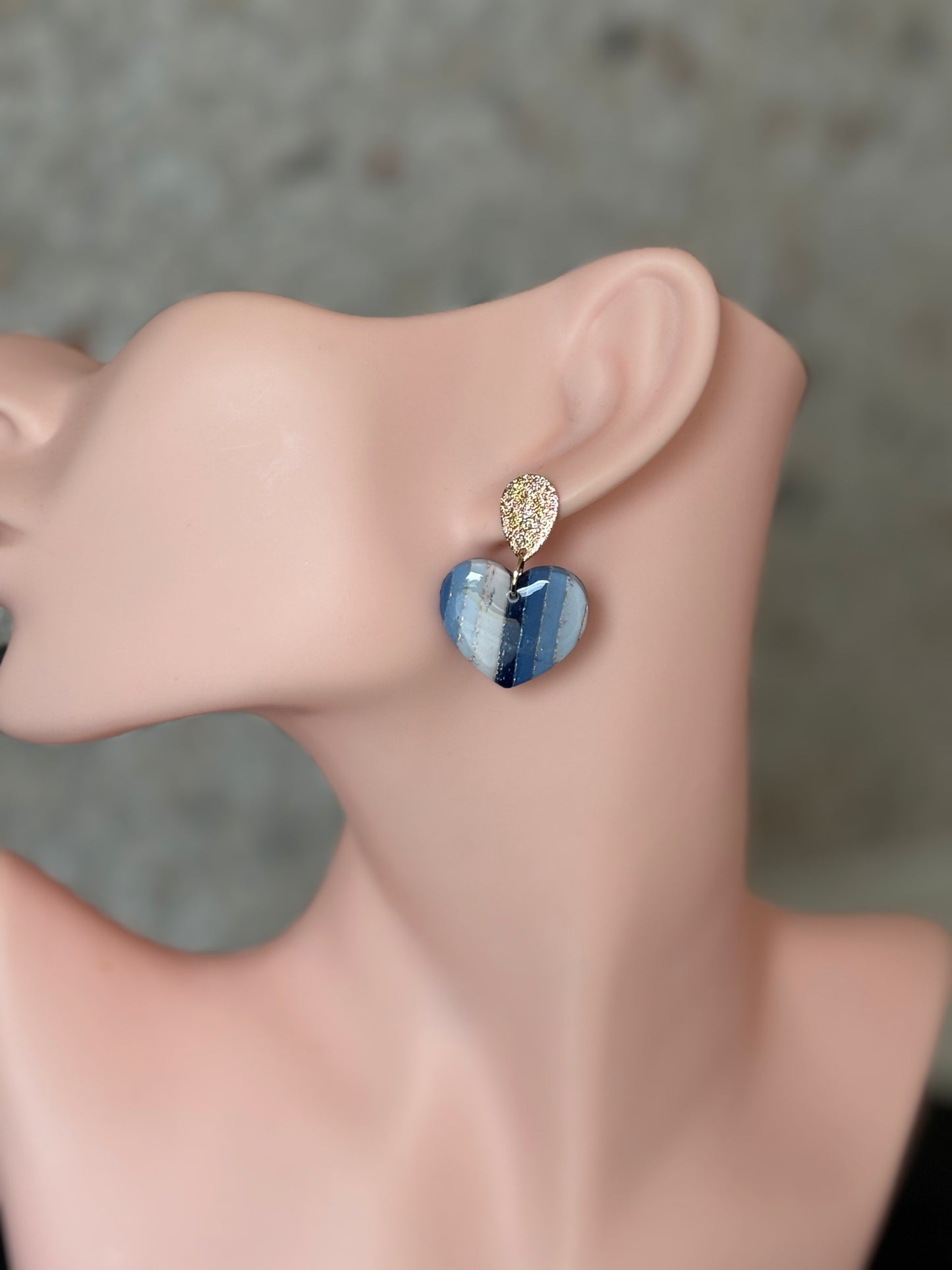 Shiny heart shades of blue
