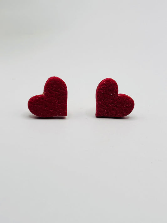 Little heart #2 red glitter