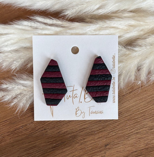 Charly stud black/burgundy