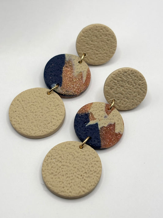 Julia beige/blue/pink glitter