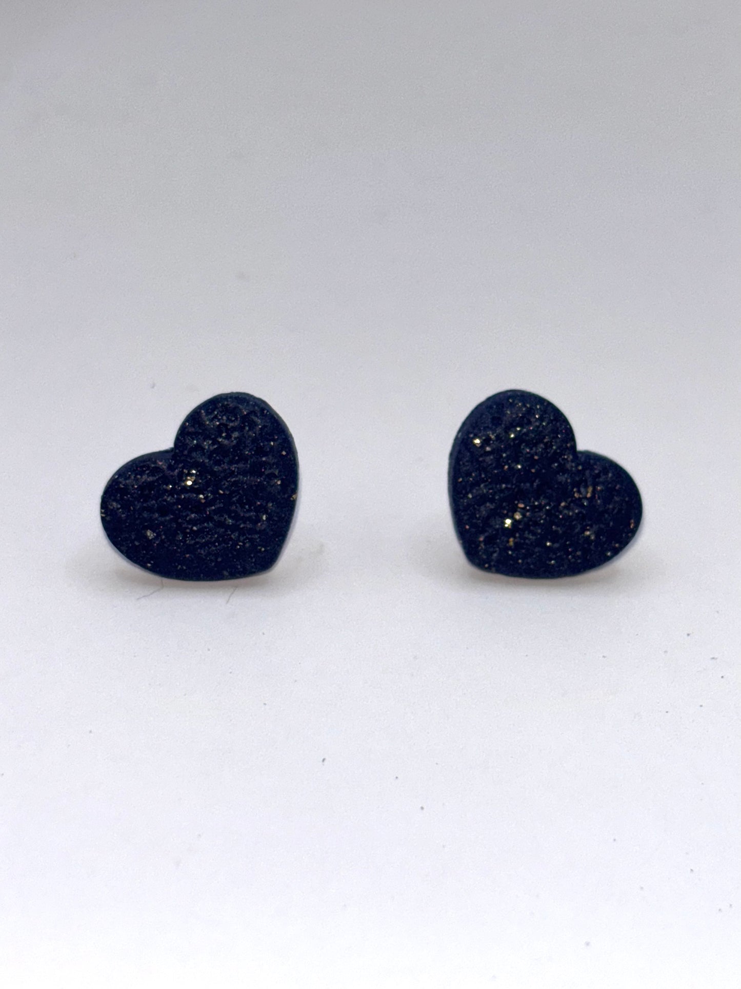 Little heart #1 blue glitter