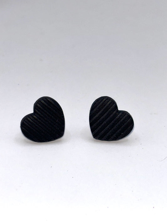 Little heart #1 black stripes