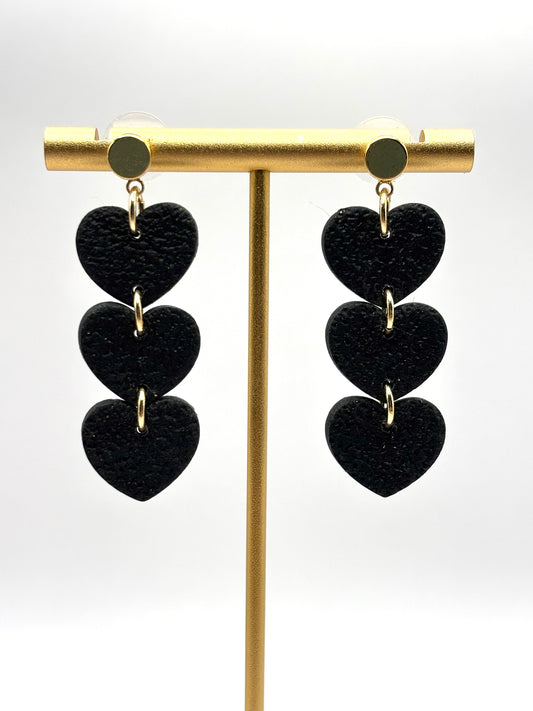 Triple hearts black