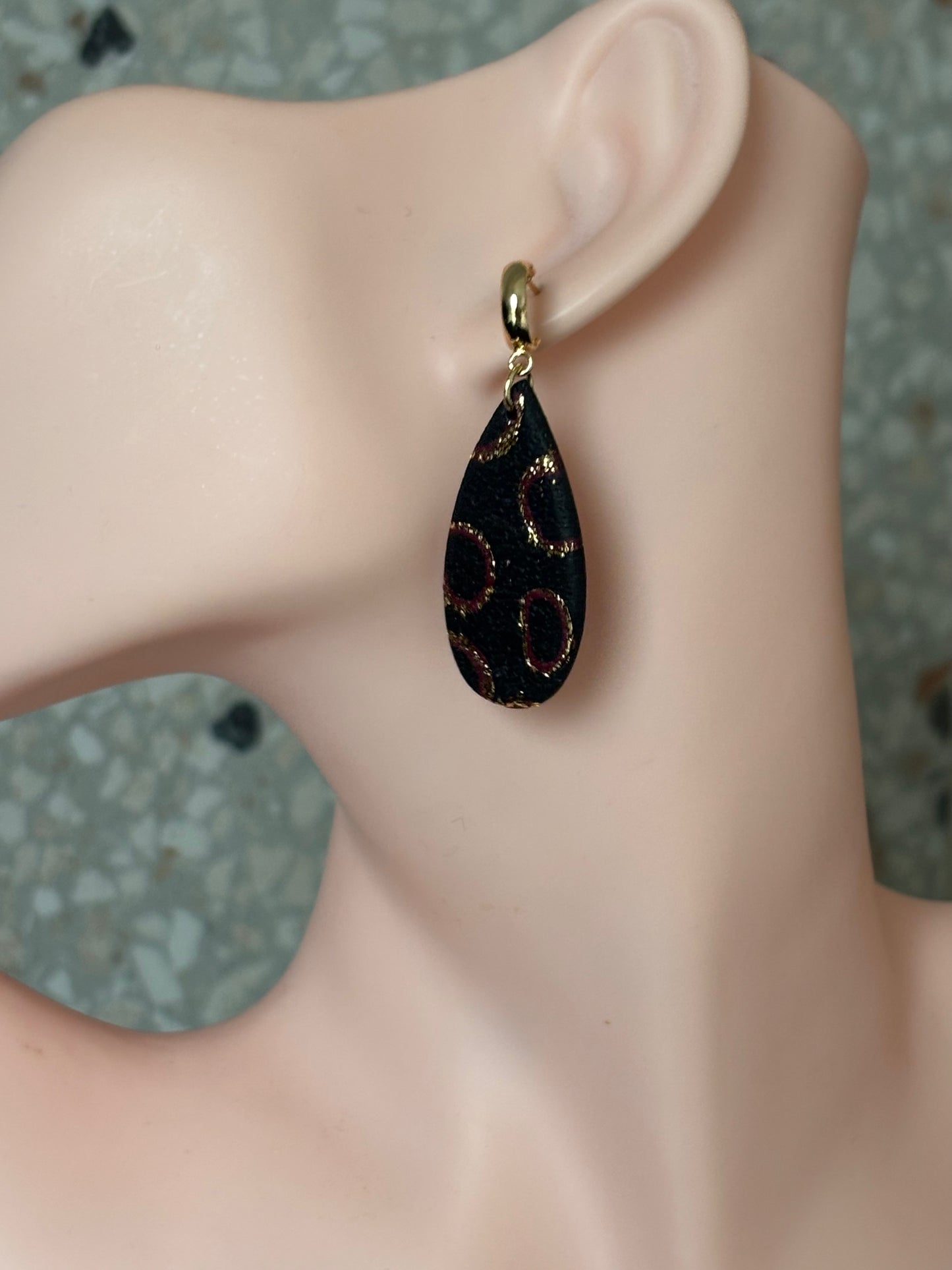 Leopard Myra black/burgundy