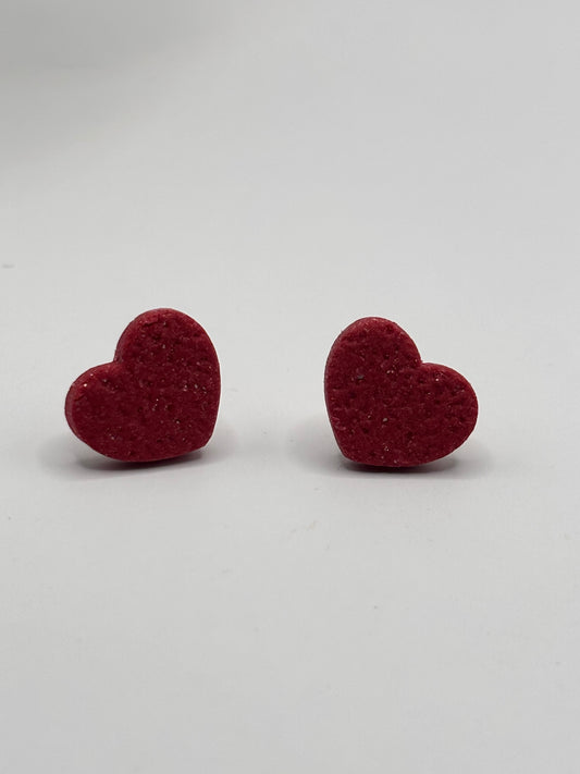 Little heart #1 red glitter