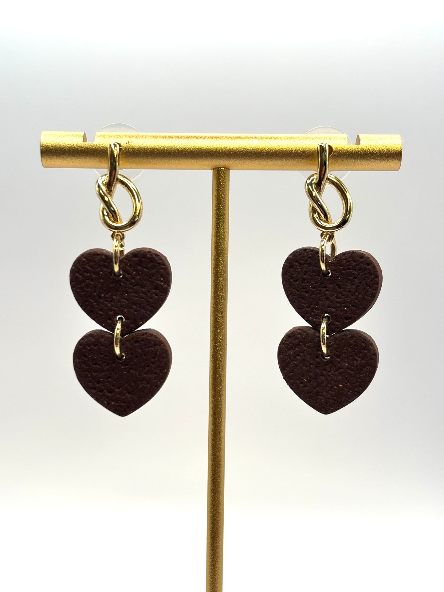 Double hearts brown