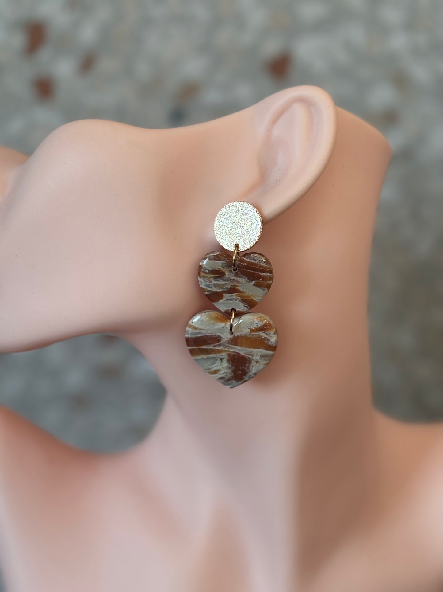 Esme shiny beige Brown