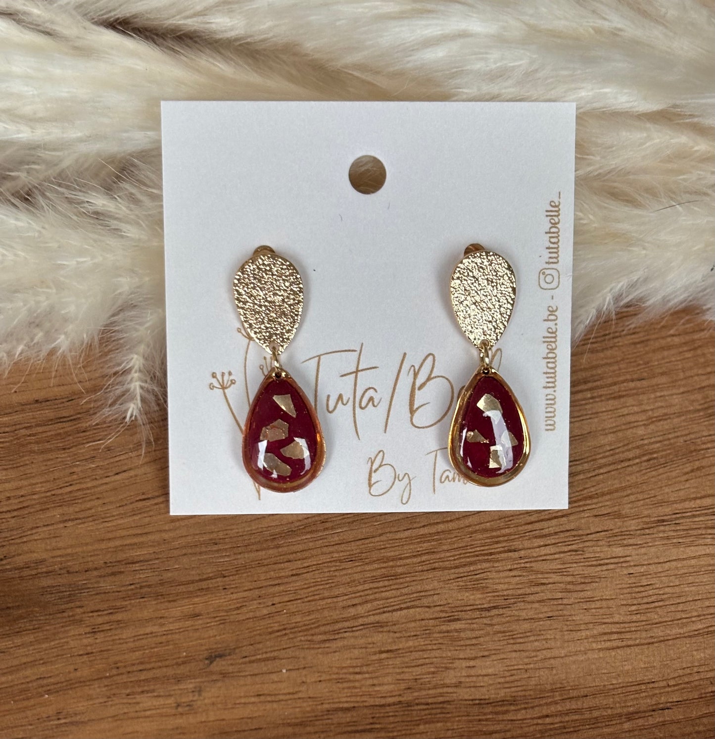 Kim shiny burgundy/gold