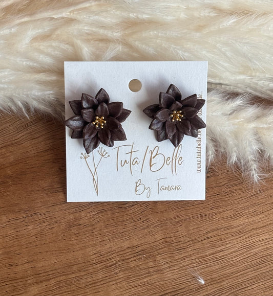 Flo stud dark brown