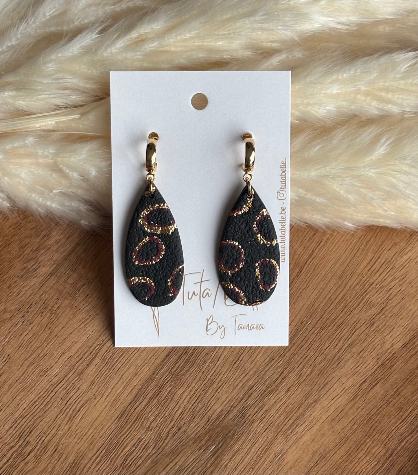 Leopard Myra black/burgundy