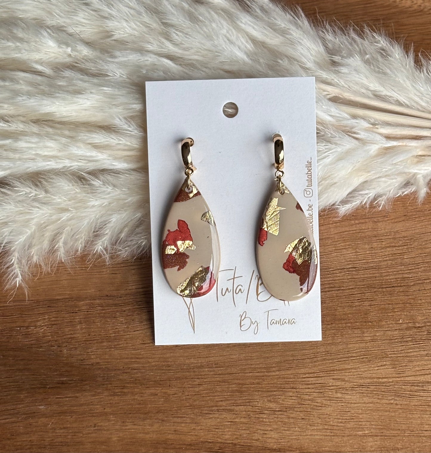 Myra shiny beige/copper/gold