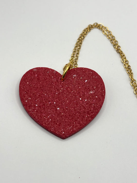 Hanger ketting big heart (excl.ketting) combinaties met oorbelletjes mogelijk