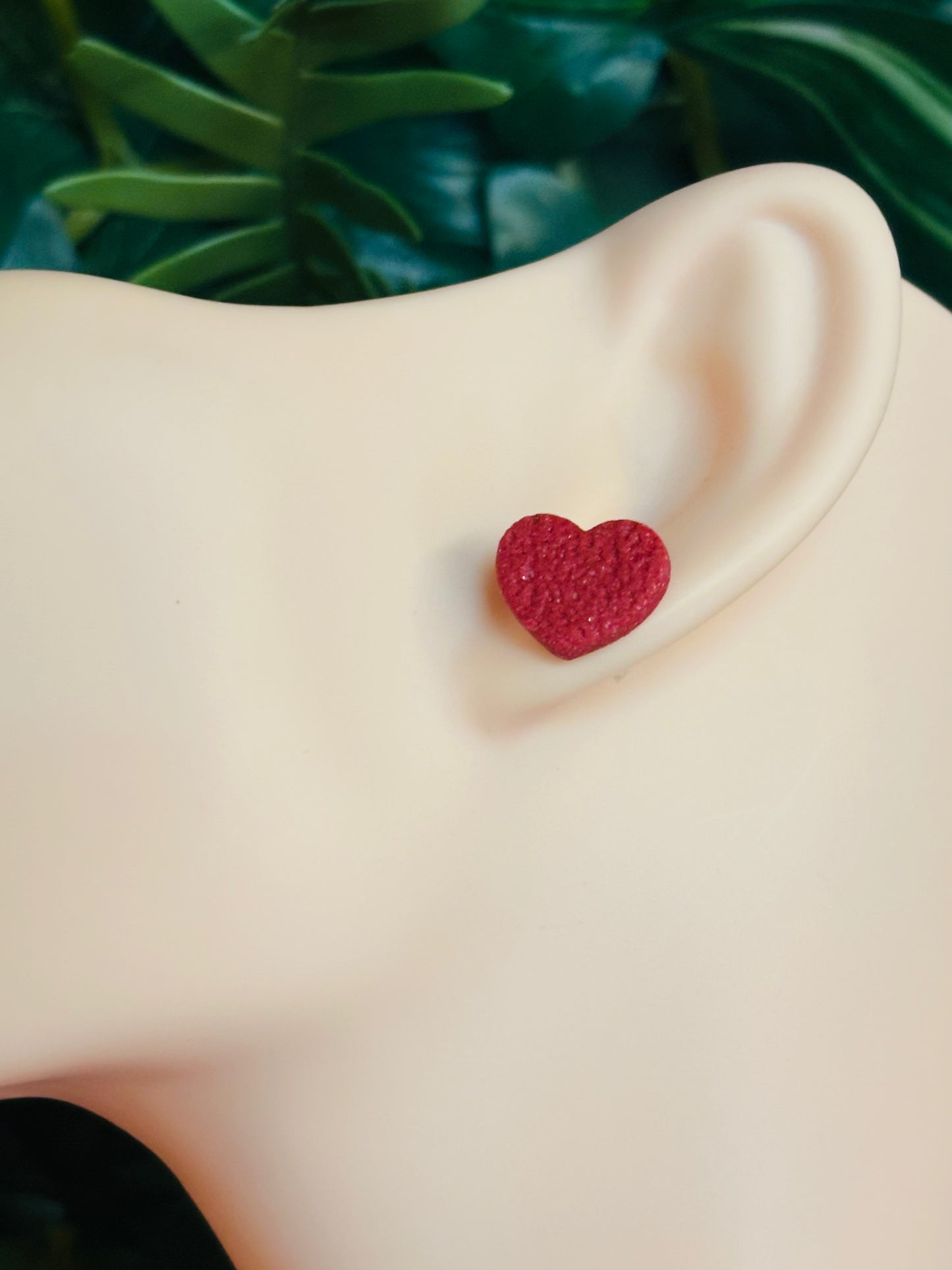 Little heart #1 red glitter