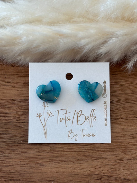 Shiny little heart blue/turquoise