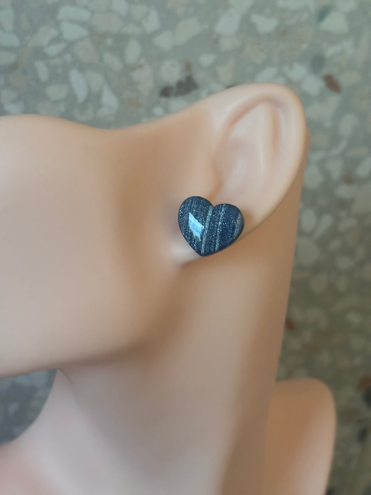 Shiny little heart shades of blue