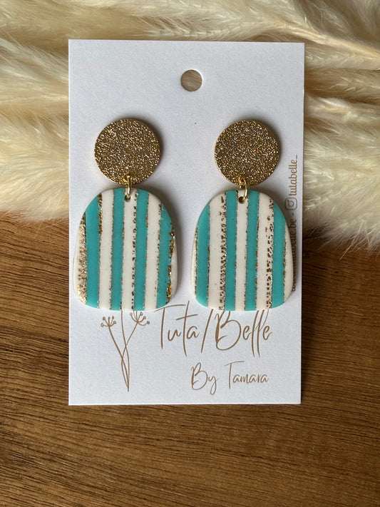 Eve turquoise/white stripes