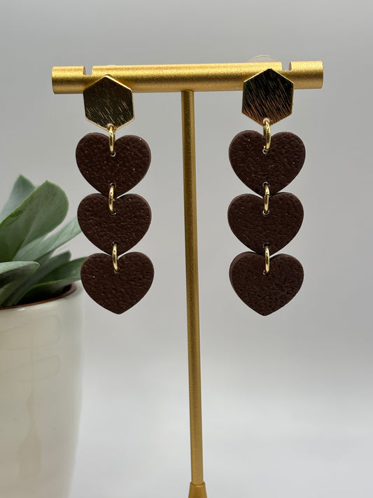 Triple hearts Brown